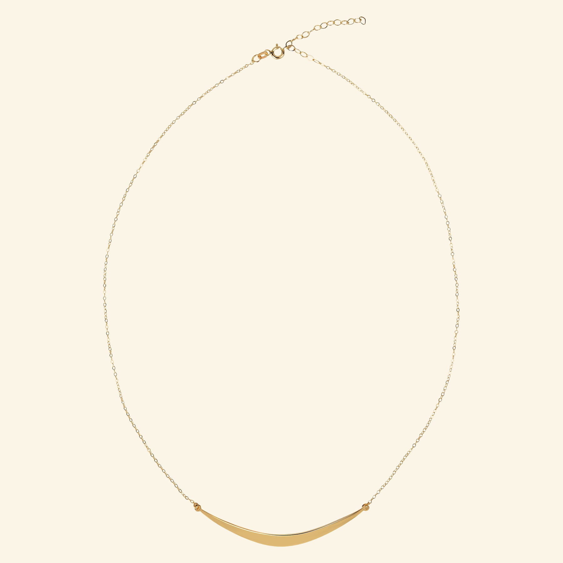 Half moon 10K necklace